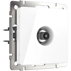 Изображение ТВ-розетка оконечная (белый глянцевый) W1183001