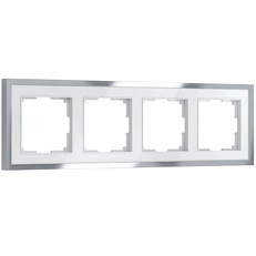 Изображение Рамка на 4 поста Baguette (белый/серебро) W0042850